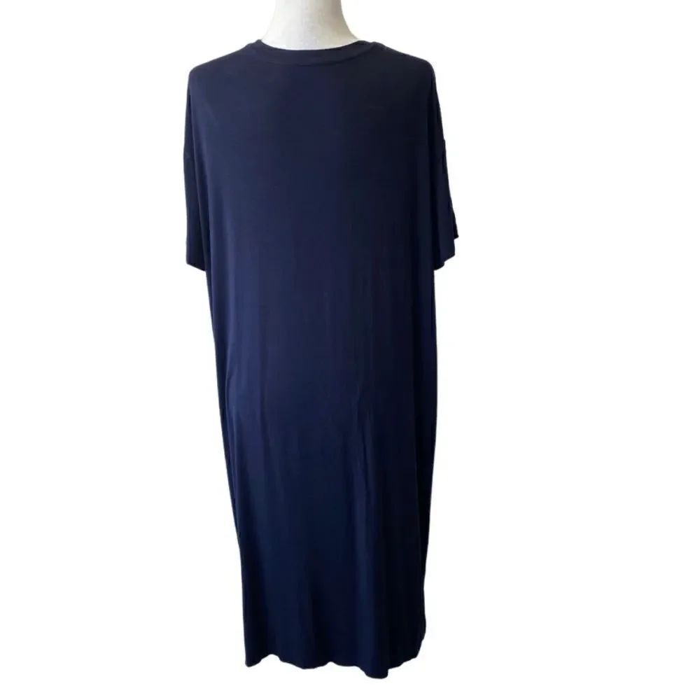 Daily Ritual Womans Blue Dress Short Sleeve SZ L - Picture 2 of 12